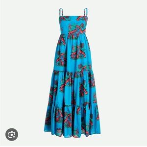 J.Crew Tiered Maxi Dress in Lobster Print 8